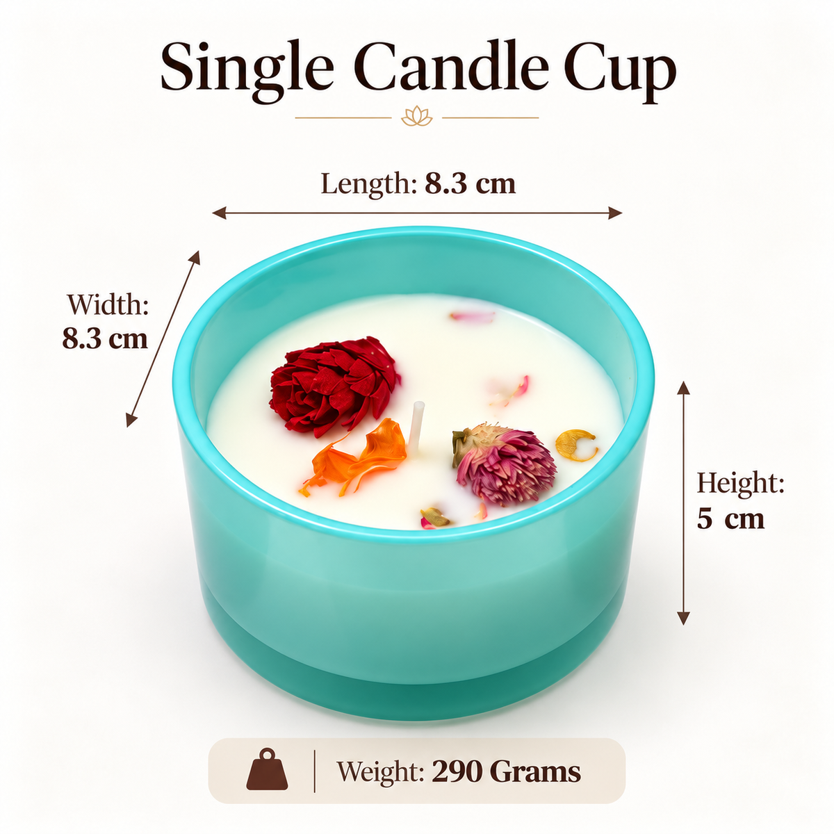 Candles in Plastic Cups 6 Pcs. Set