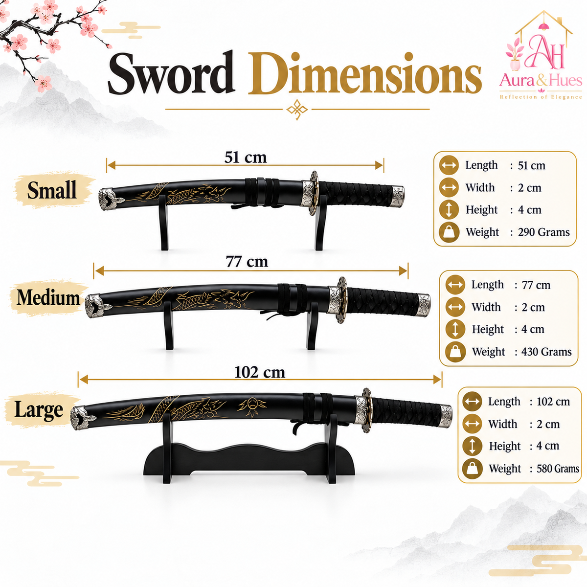 Swords - 3 Sizes Katana