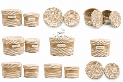 Vaahini Cotton Rope Basket Combo - Dimensions