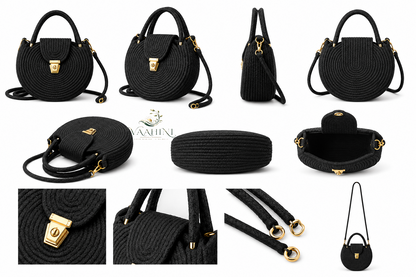 Vaahini Cotton Rope Round Sling Bag - Gift packaging