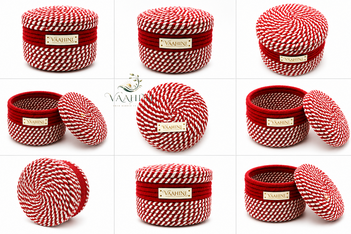 Vaahini Cotton Rope Basket Combo - Gift Box Presentation