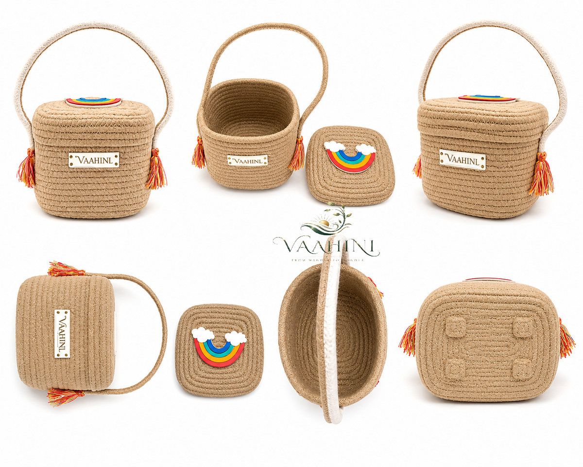 Vaahini Cotton Rope Kids Themed Basket - Lifestyle