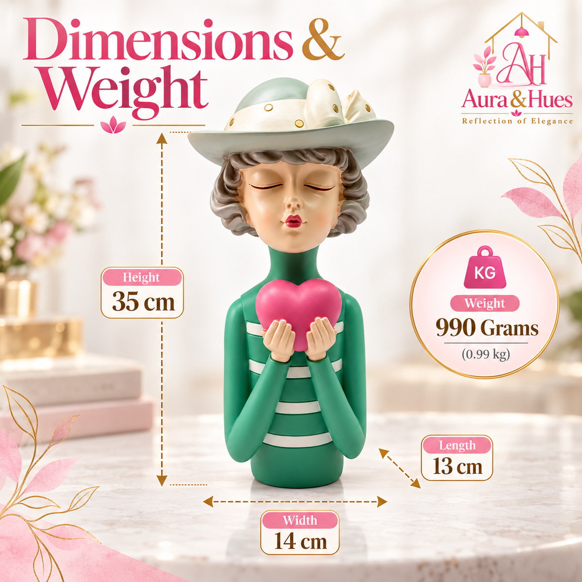 Girl with Heart Showpiece