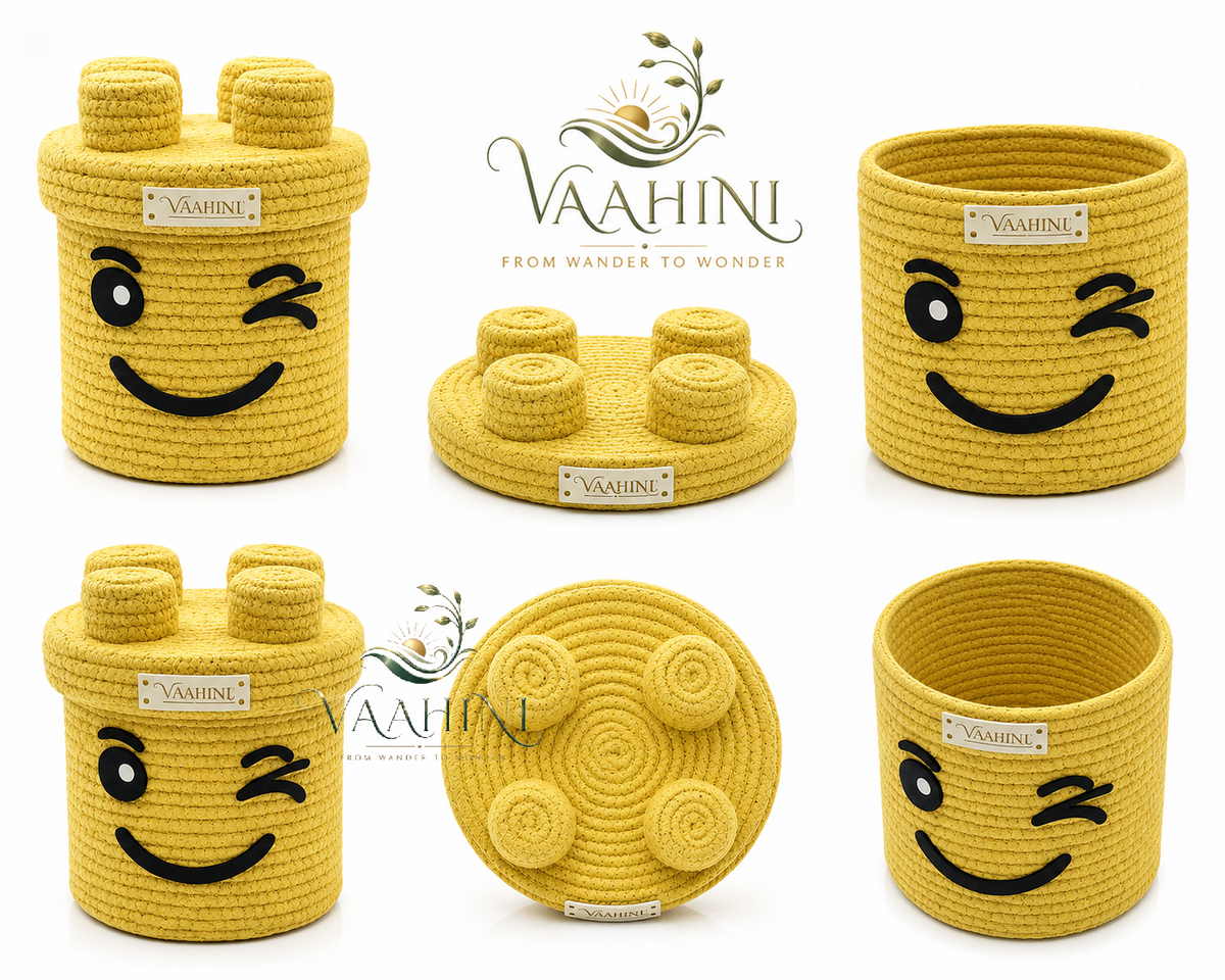 Vaahini Smiley Basket - Perfect for Gifting and Storage