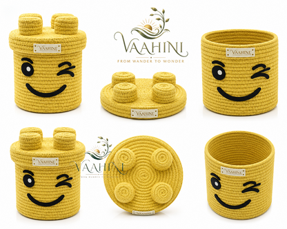 Vaahini Smiley Basket - Perfect for Gifting and Storage
