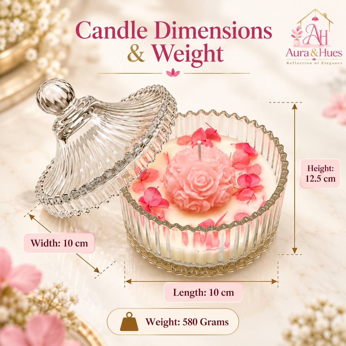 Candle in Crystal Jar