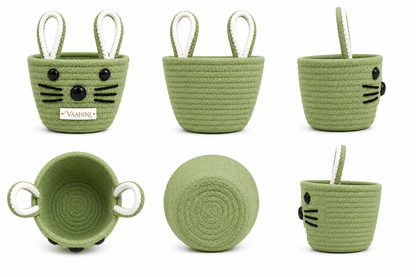 Vaahini Cotton Rope Cat Basket - 360 views