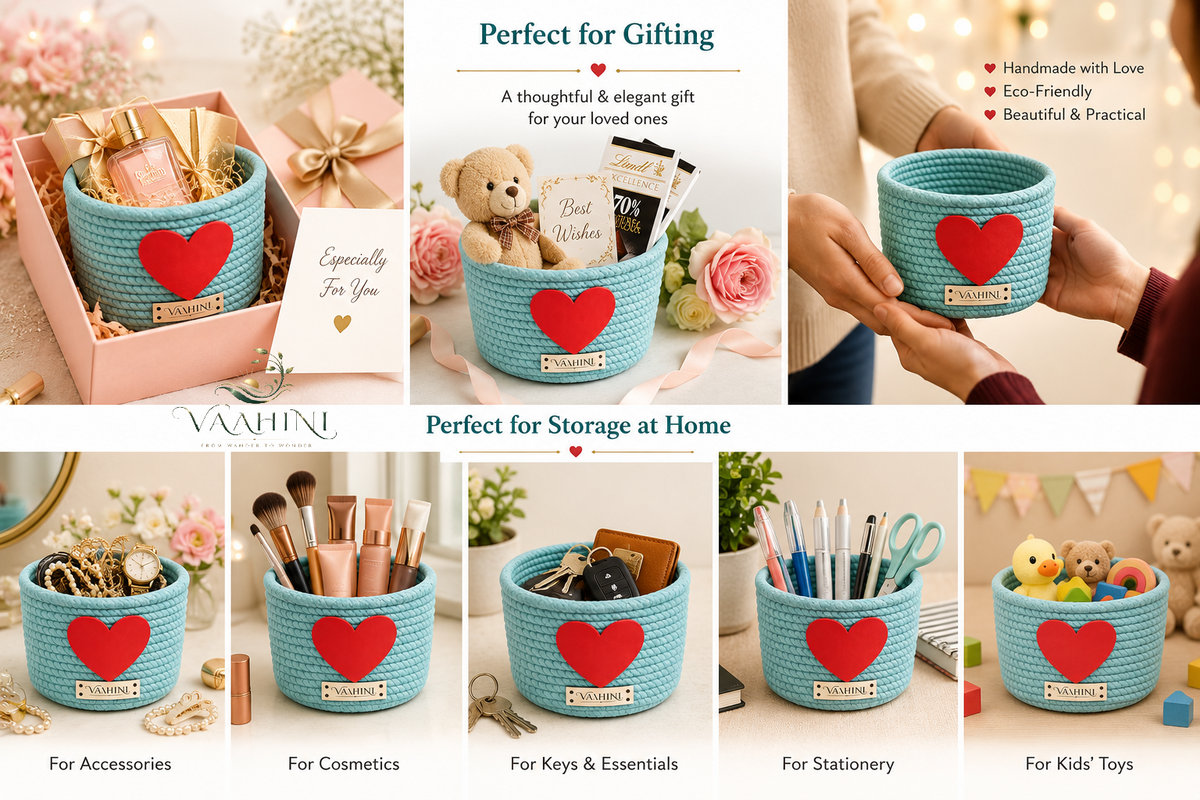 Vaahini Cotton Rope Gift Basket - perfect for gifting and storage