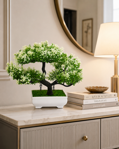 Artificial Purple Bonsai Plant for Home & Office Décor | Premium Decorative Tabletop Plant