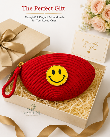 Vaahini Smiley Coin Pouch - Multiple angles view