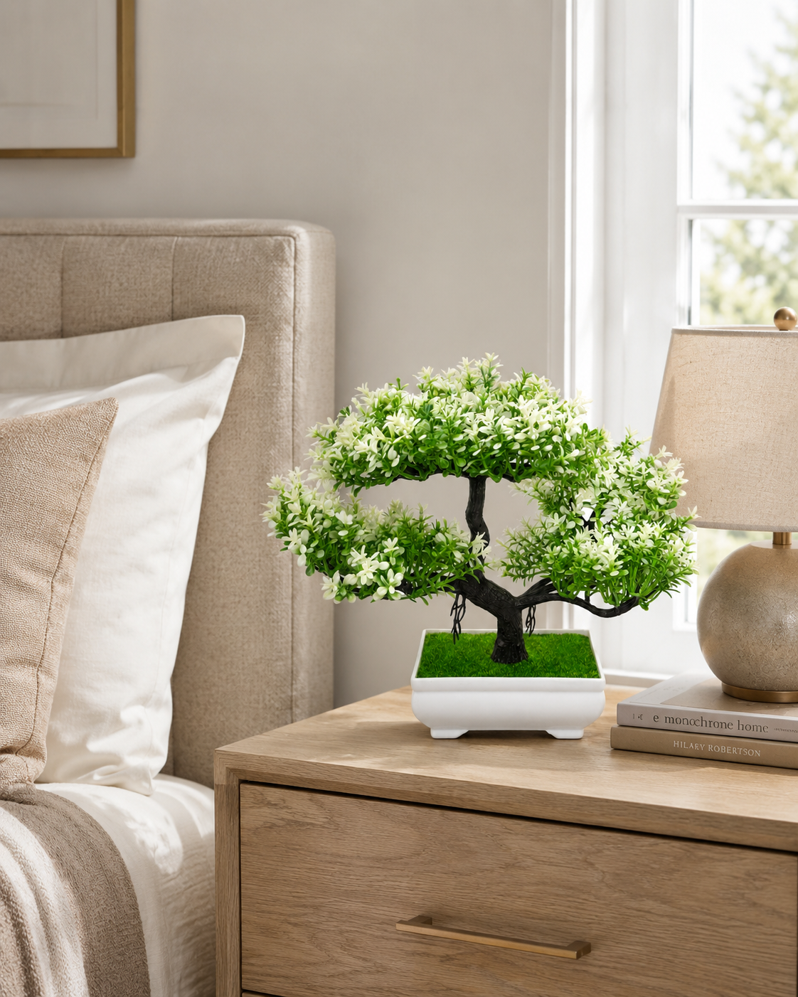 Artificial Purple Bonsai Plant for Home & Office Décor | Premium Decorative Tabletop Plant