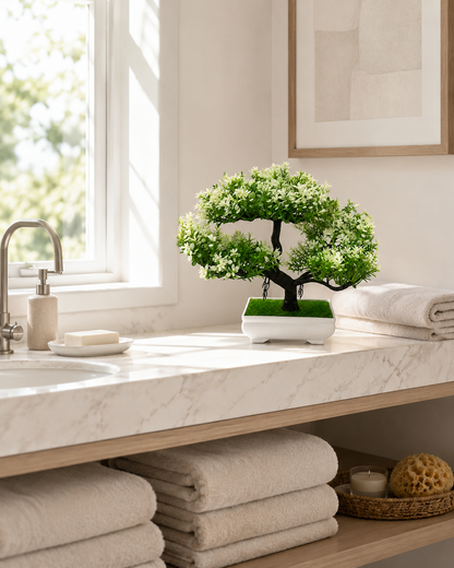 Artificial Purple Bonsai Plant for Home & Office Décor | Premium Decorative Tabletop Plant