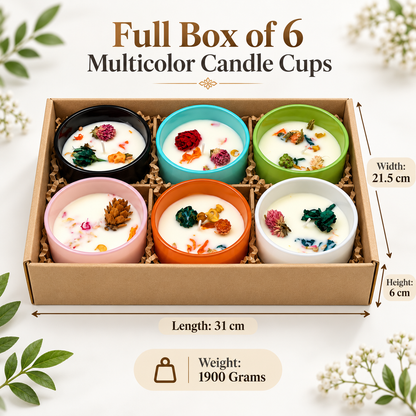 Candles in Plastic Cups 6 Pcs. Set