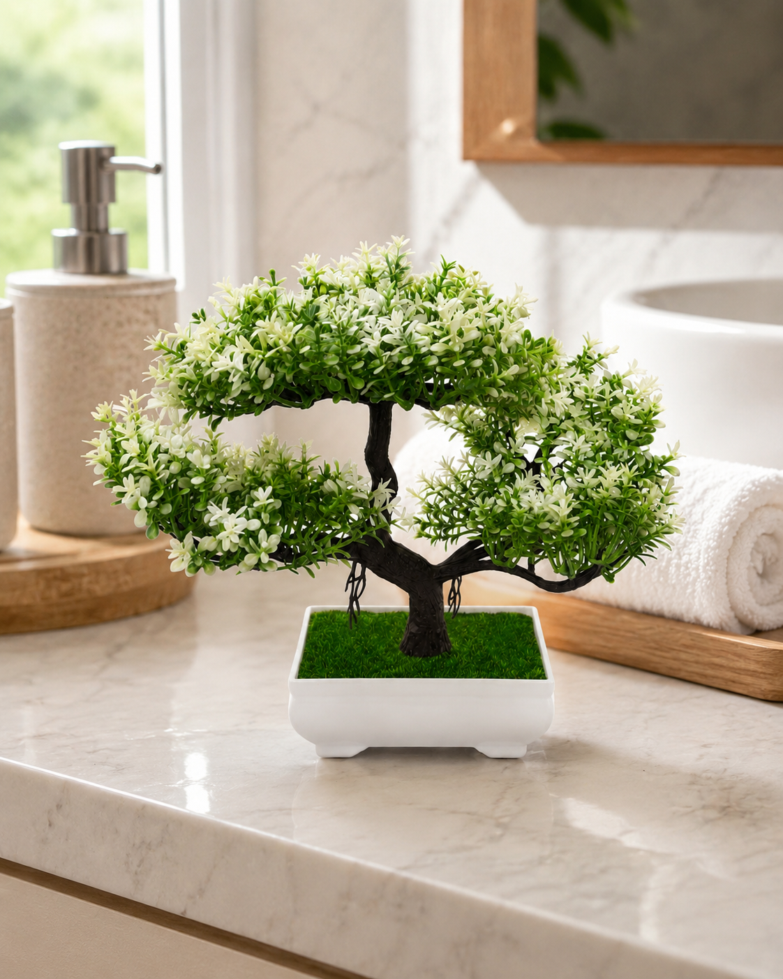 Artificial Purple Bonsai Plant for Home & Office Décor | Premium Decorative Tabletop Plant