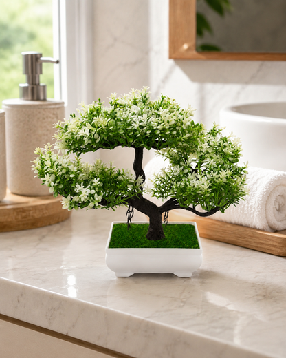 Artificial Purple Bonsai Plant for Home & Office Décor | Premium Decorative Tabletop Plant