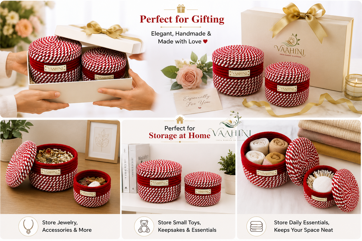 Vaahini Cotton Rope Basket Combo - Product Showcase