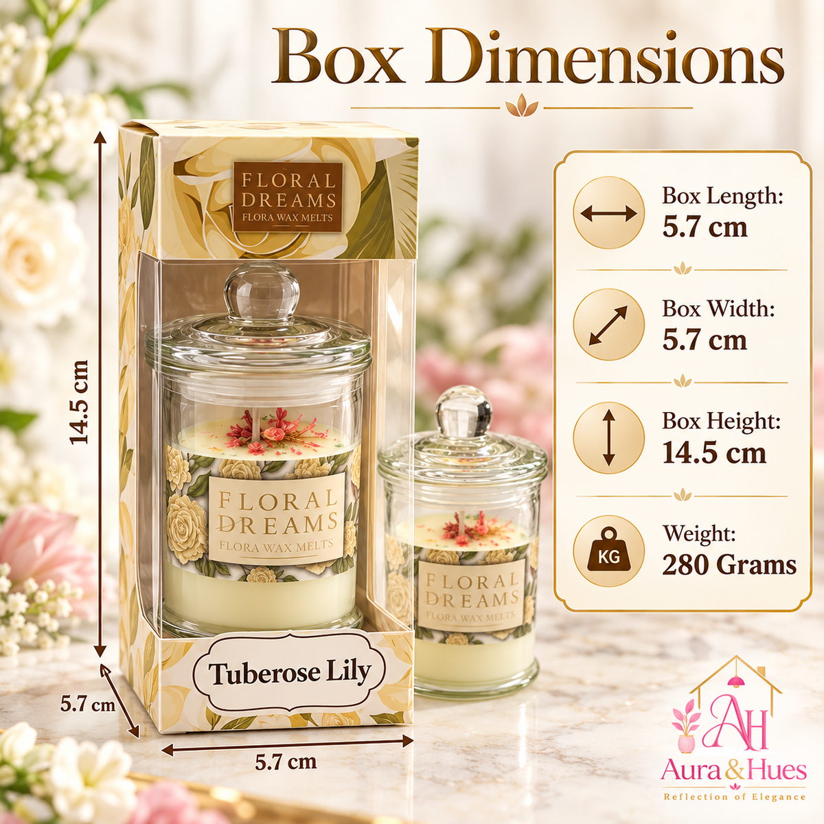 Candles Tuberose Lily in Jar 2 pcs set(Tuberose lily)