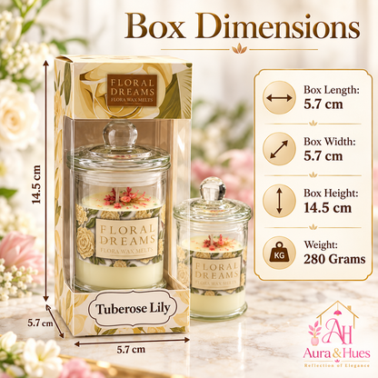 Candles Tuberose Lily in Jar 2 pcs set(Tuberose lily)