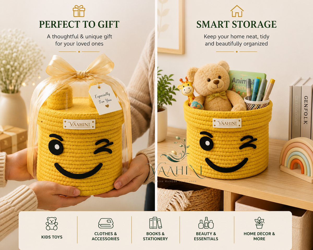 Vaahini Smiley Basket - Gift Packaging