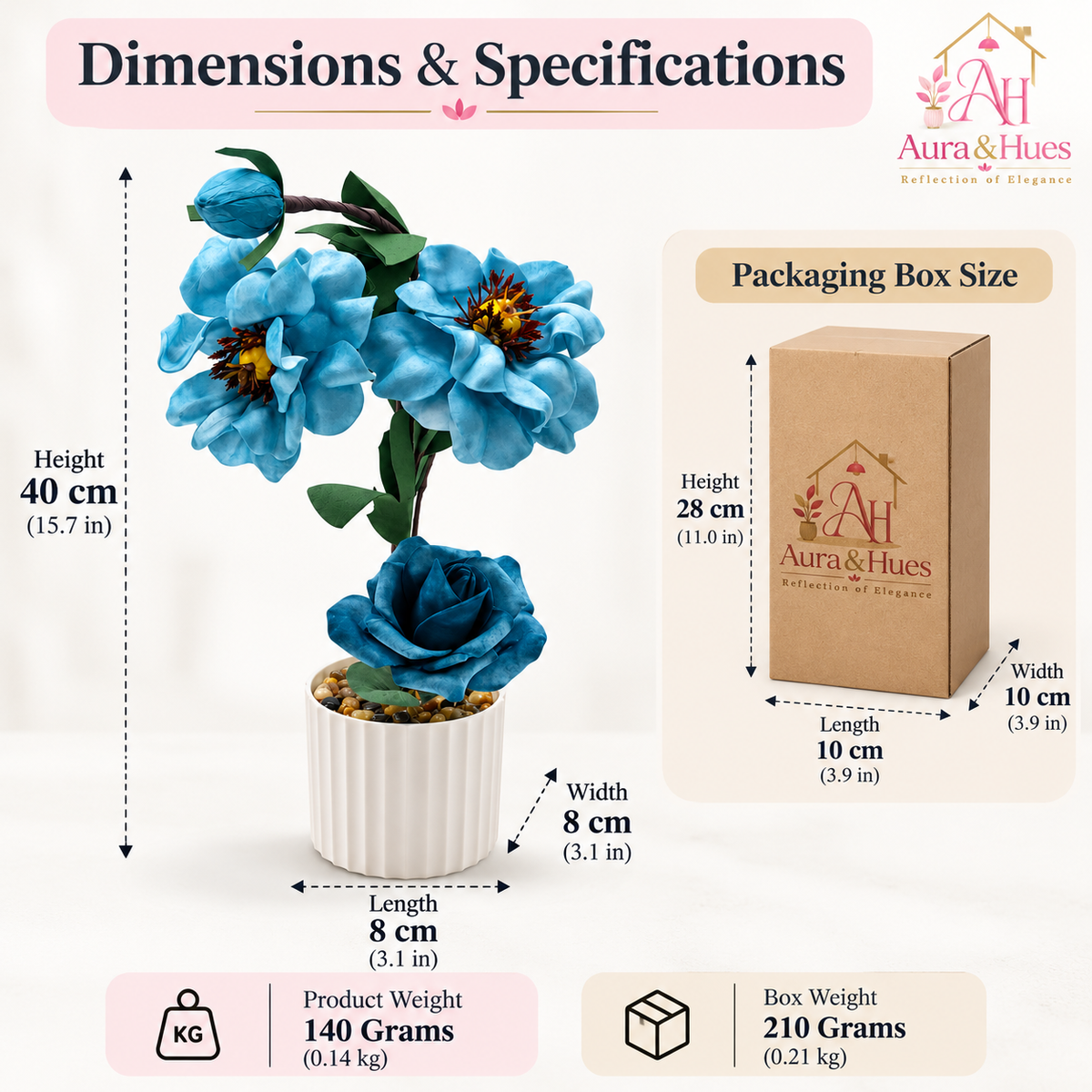 Plant Flowers with Pastic Base