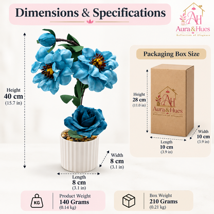 Plant Flowers with Pastic Base