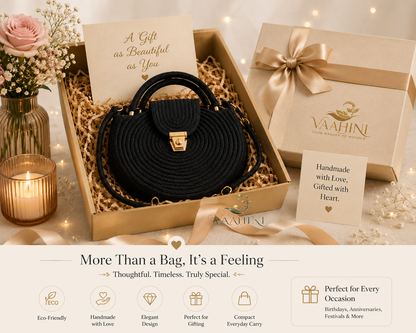 Vaahini Cotton Rope Round Sling Bag - Gift occasion