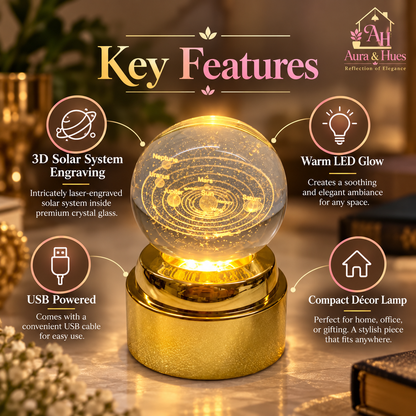 Crystal Ball Lamp(solar system)