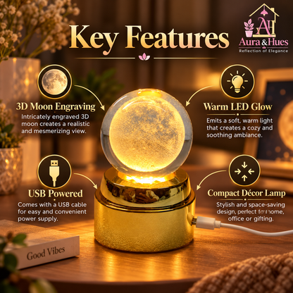 Crystal Ball Lamp(moon)