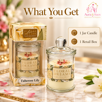 Candles Tuberose Lily in Jar 2 pcs set(Tuberose lily)