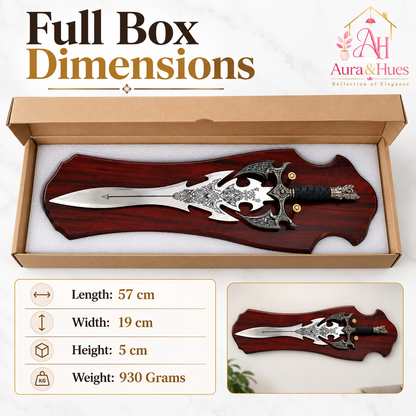 Swords - Fantasy Antique Head Sword with Wall Hanging Board