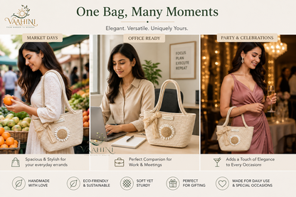 Vaahini Cotton Rope Daisy Handbag - Gift Packaging
