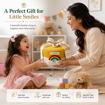 Vaahini Rainbow Cotton Rope Basket - Brand image