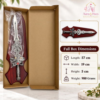 Swords - Fantasy Dragon Guard Red Diamond Sword with Wall Hanging Board