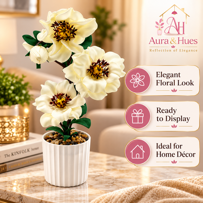 Plant Flowers with Pastic Base