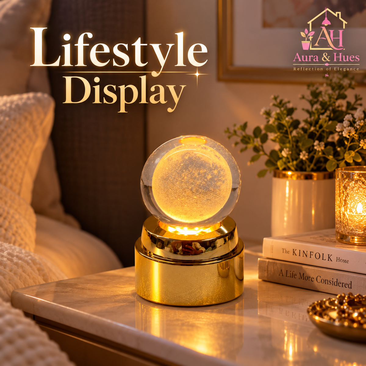 Crystal Ball Lamp(moon)