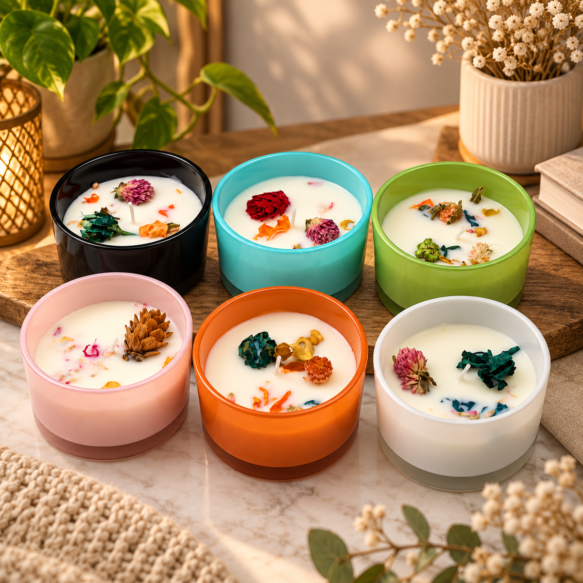 Candles in Plastic Cups 6 Pcs. Set