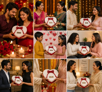 Vaahini Cotton Rope Heart Shaped Love Gift Basket with Lid