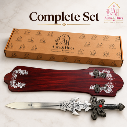 Swords - Fantasy Red Diamond Sword with Wall Hanging Board
