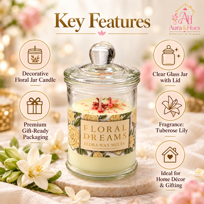 Candles Tuberose Lily in Jar 2 pcs set(Tuberose lily)