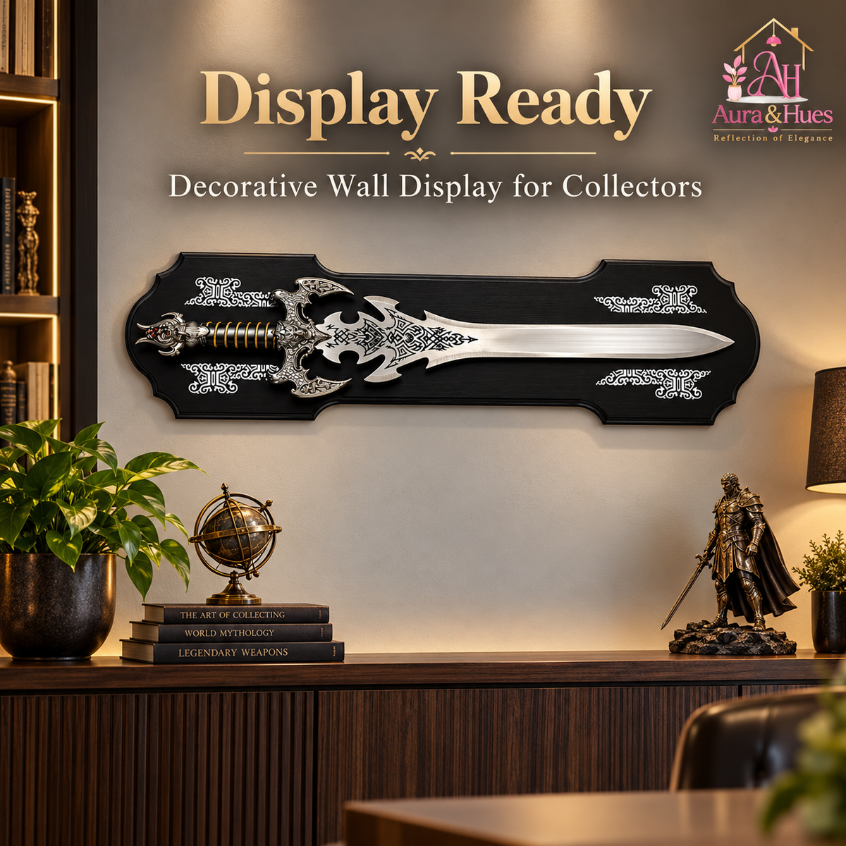 Swords - Fantasy Demon Sword with Wall Hanging Board