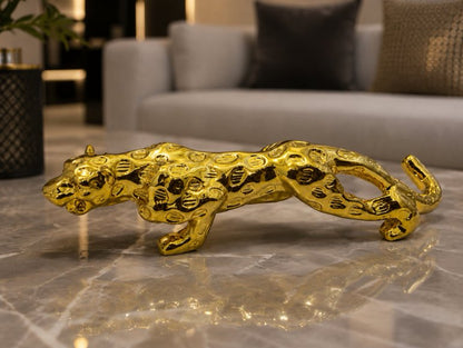 Royal Beast Golden Jaguar Decorative Showpiece
