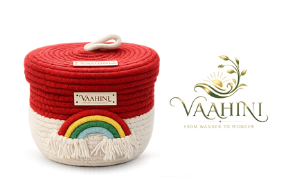 Vaahini Rainbow Cotton Rope Basket - Gift Presentation
