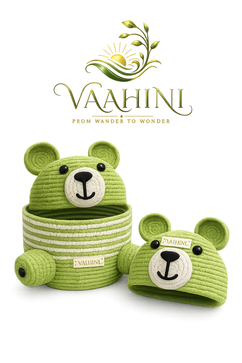 Vaahini Cotton Rope Teddy Basket - Product info and dimensions