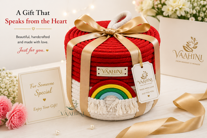 Vaahini Rainbow Cotton Rope Basket - Hero Shot