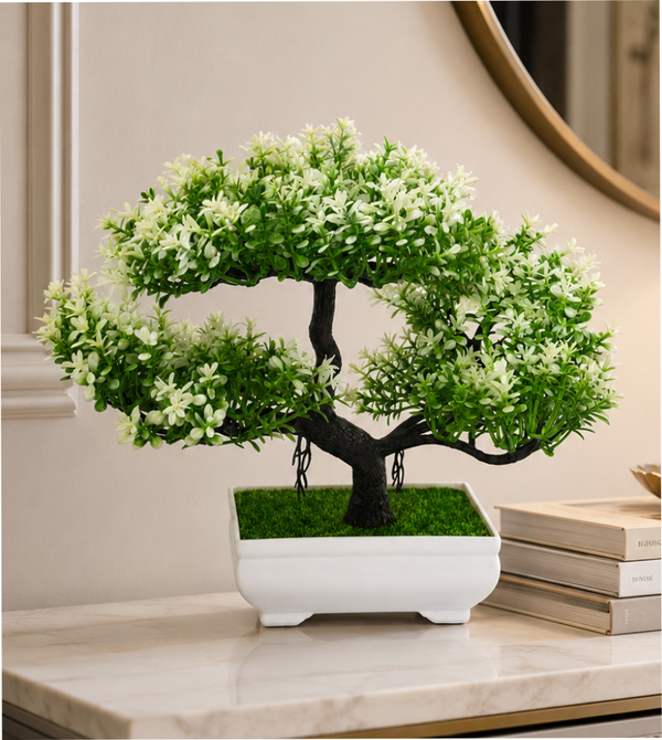 Artificial Purple Bonsai Plant for Home & Office Décor | Premium Decorative Tabletop Plant