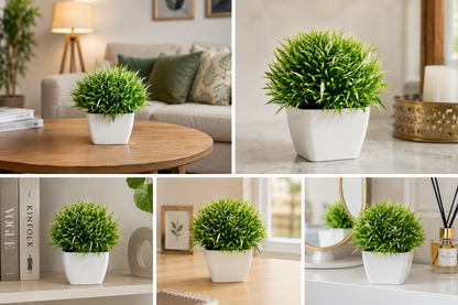 Artificial Red Potted Plant | Premium Decorative Faux Plant for Home & Office