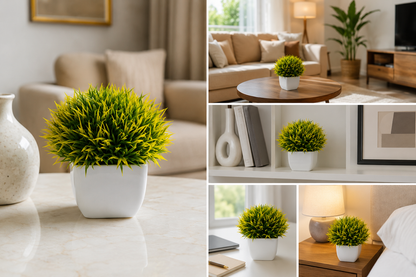 Artificial Red Potted Plant | Premium Decorative Faux Plant for Home & Office