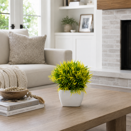 Artificial Red Potted Plant | Premium Decorative Faux Plant for Home & Office