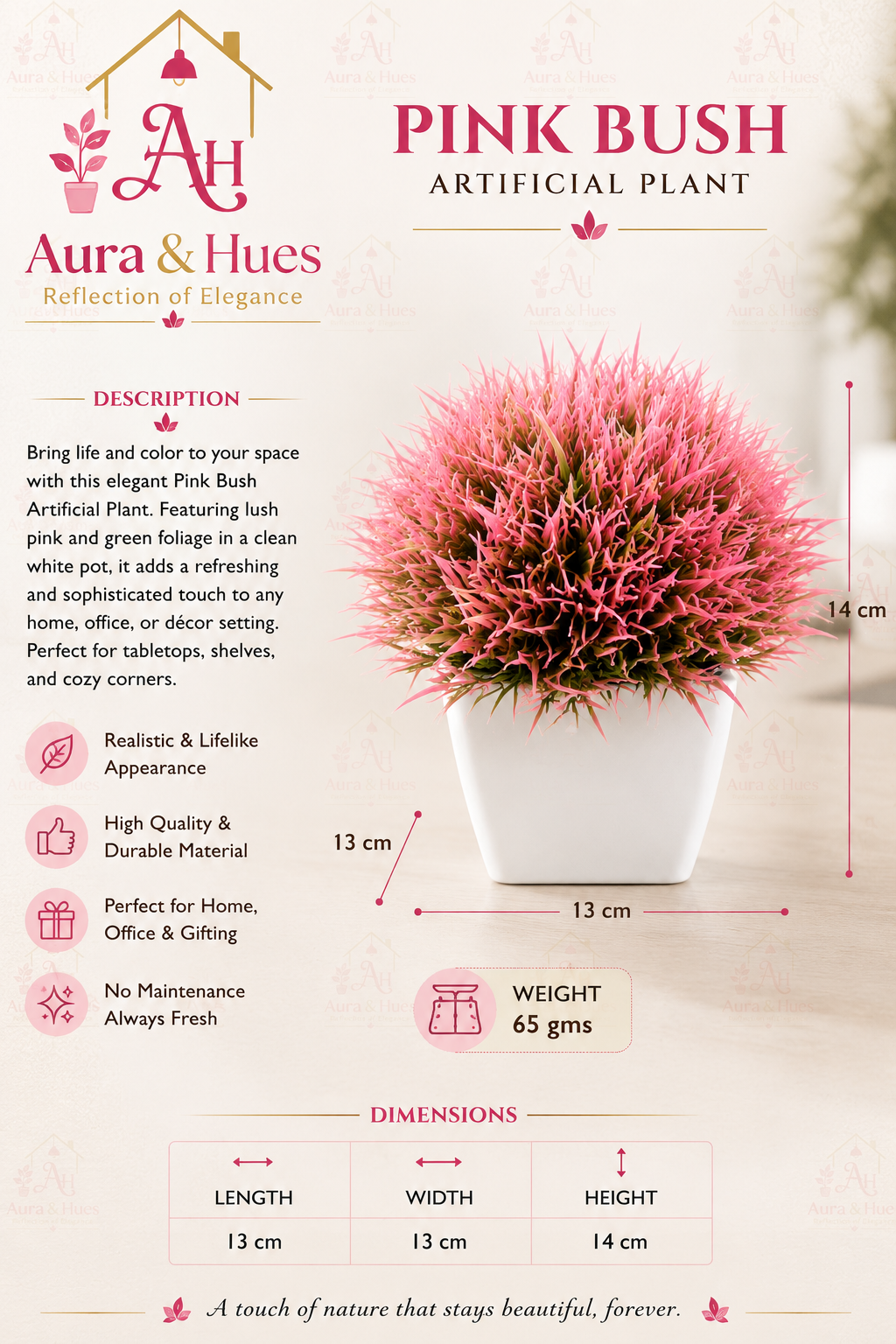 Artificial Red Potted Plant | Premium Decorative Faux Plant for Home & Office