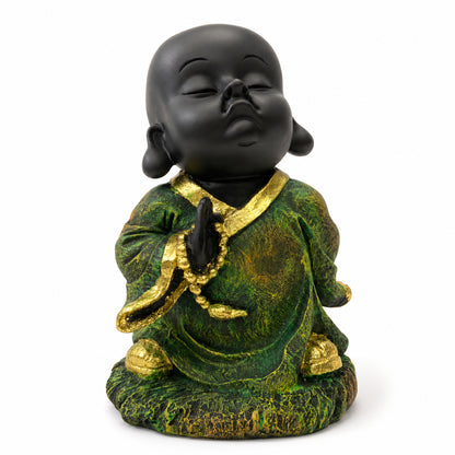 Abstract Standing Yoga Figurine - Green Golden